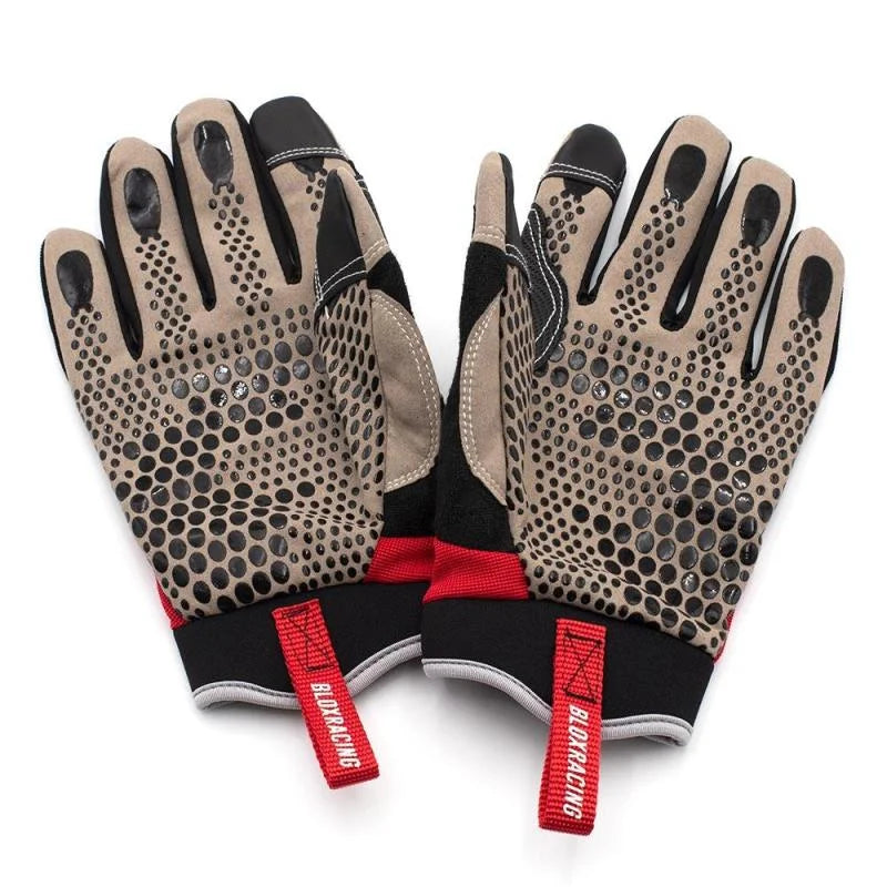 BLOX Racing Logo Mechanics Gloves Extra Large - Side View