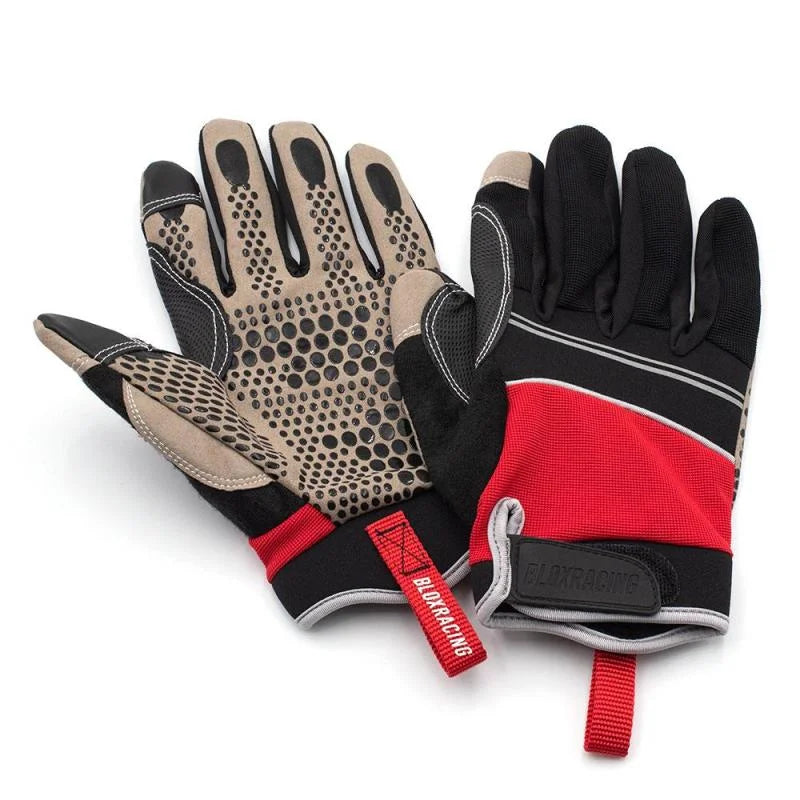 BLOX Racing Logo Mechanics Gloves Extra Large - Back View