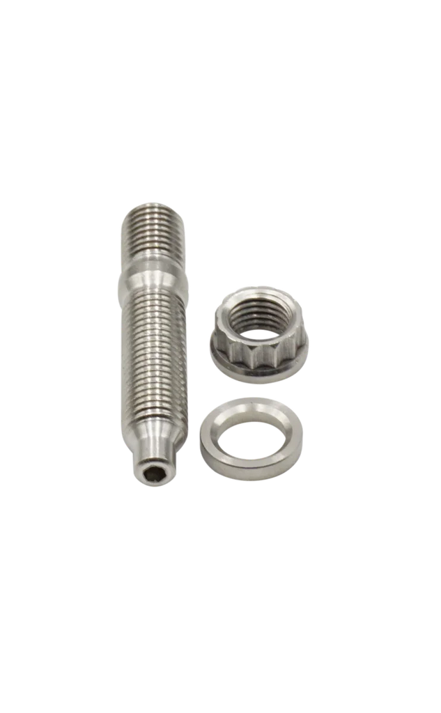BLOX Racing M10x1.25x55mm Single Piece Stainless Steel Manifold Stud - Installation View