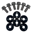 Load image into Gallery viewer, BLOX Racing New Fender Washers Kit M6 12pt - 6pc Large Diameter Black - Main Product View