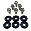 Load image into Gallery viewer, BLOX Racing New Fender Washers Kit M6 12pt - 6pc Large Diameter Black - Side View