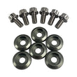 Load image into Gallery viewer, BLOX Racing New Fender Washers Kit M6 12pt - 6pc Large Diameter Gun Metal - Main Product View