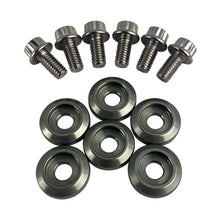 Load image into Gallery viewer, BLOX Racing New Fender Washers Kit M6 12pt - 6pc Large Diameter Gun Metal - Main Product View