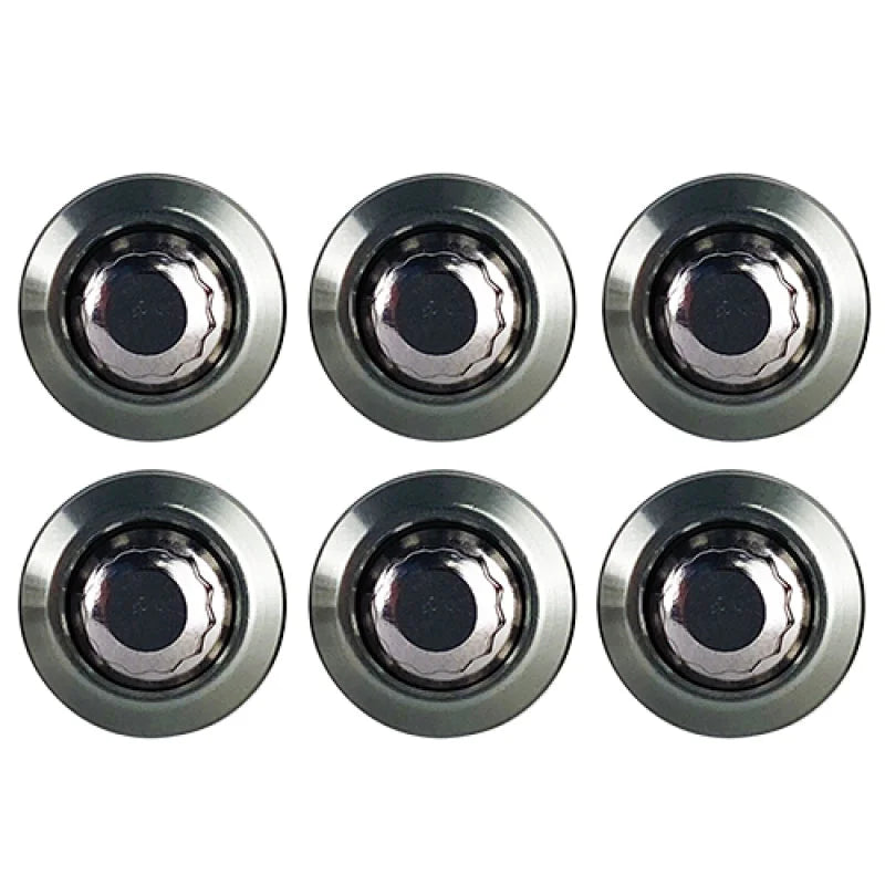BLOX Racing New Fender Washers Kit M6 12pt - 6pc Large Diameter Gun Metal - Side View