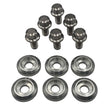 Load image into Gallery viewer, BLOX Racing New Fender Washers Kit M6 12pt - 6pc Large Diameter Silver - Detail View