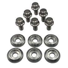 Load image into Gallery viewer, BLOX Racing New Fender Washers Kit M6 12pt - 6pc Large Diameter Silver - Detail View