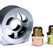Load image into Gallery viewer, BLOX Racing Oil Filter Block Adapter Silver / For Oil Pressure / Oil Temperature - Main Product View