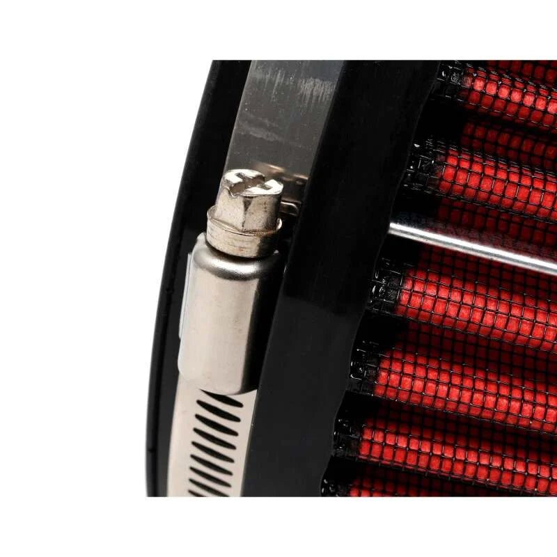 BLOX Racing Performance Filter Kit w/ 2.5inch  Velocity Stack Air Filter and 2.5inch Silicone Hose - Side View