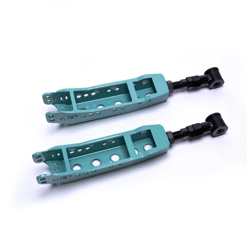BLOX Racing Rear Lower Control Arms - Teal (2013+ Subaru BRZ/Toyota 86 / 2008-2023 Subaru WRX/STI) - Side View