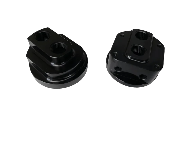 BLOX Racing Remote Oil Filter Relocation Kit - Black - Installation View