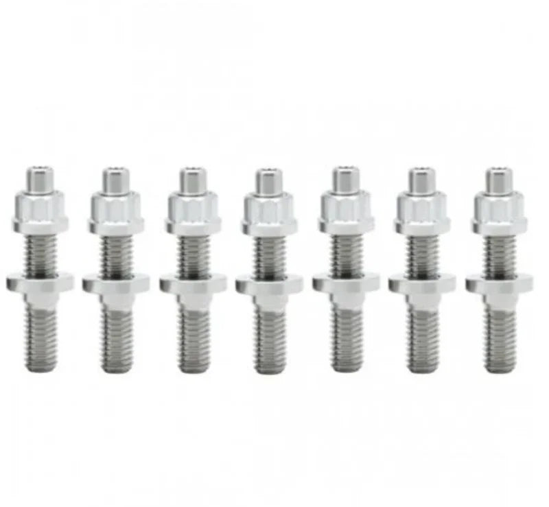 BLOX Racing SUS303 Stainless Steel Exhaust Manifold Stud Kit M8 x 1.25mm 45mm in Length - 7-piece - Back View