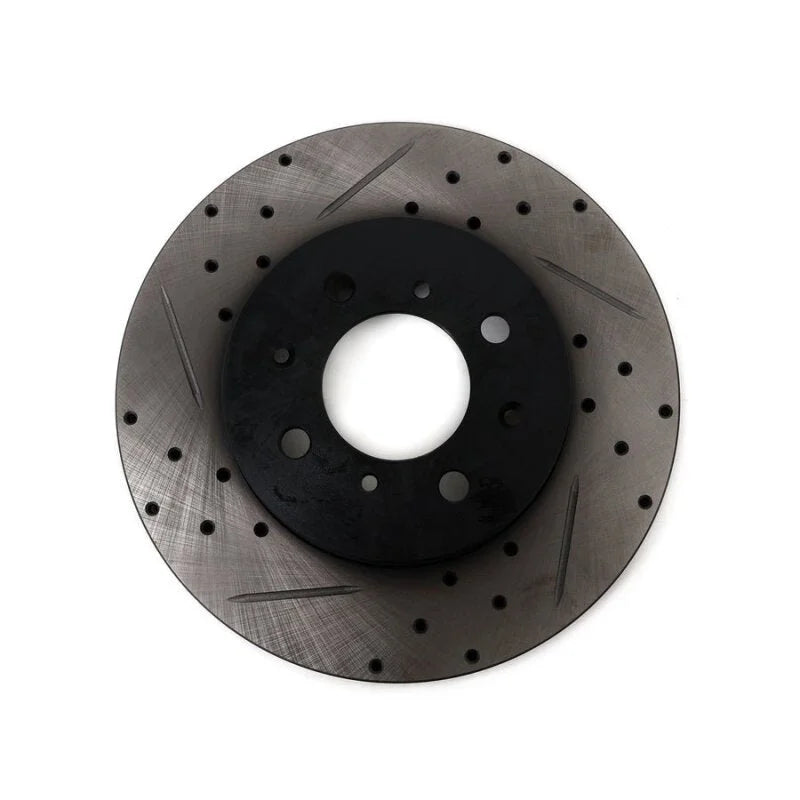 BLOX Racing Slotted And Cross-Drilled Rotor Left SIde - Additional View 8