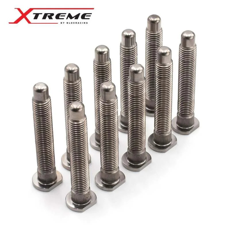 BLOX Racing Titanium Extended Wheel Studs M12X1.5mm SIngle Piece Honda Fitment - Burnt - Side View