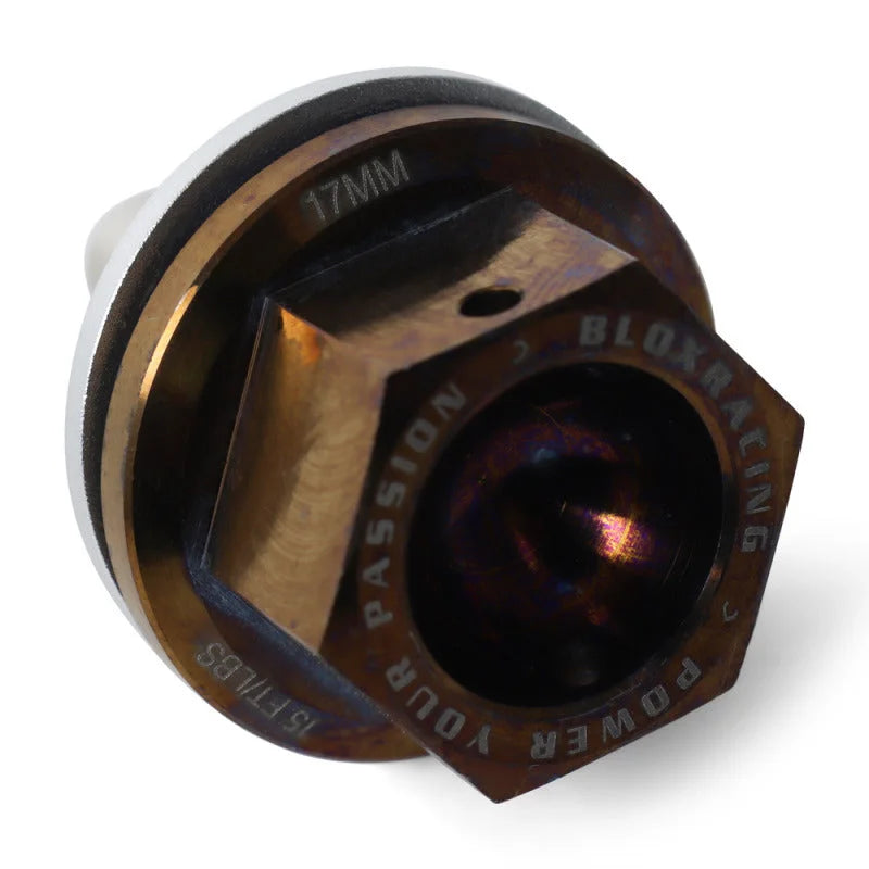 BLOX Racing Titanium Magnetic Oil Drain Plug - Honda M14X1.5 - Back View