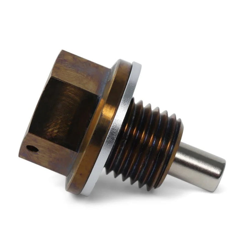 BLOX Racing Titanium Magnetic Oil & Transmission Drain Plug Set - Honda M14X1.5 - Installation View