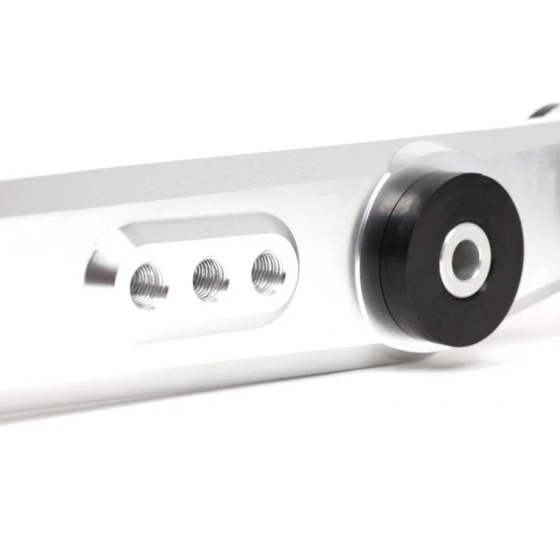 BLOX Racing V2 Billet Rear Lower Control Arms Poly Bushings 96-00 Honda Civic - Raw - Side View