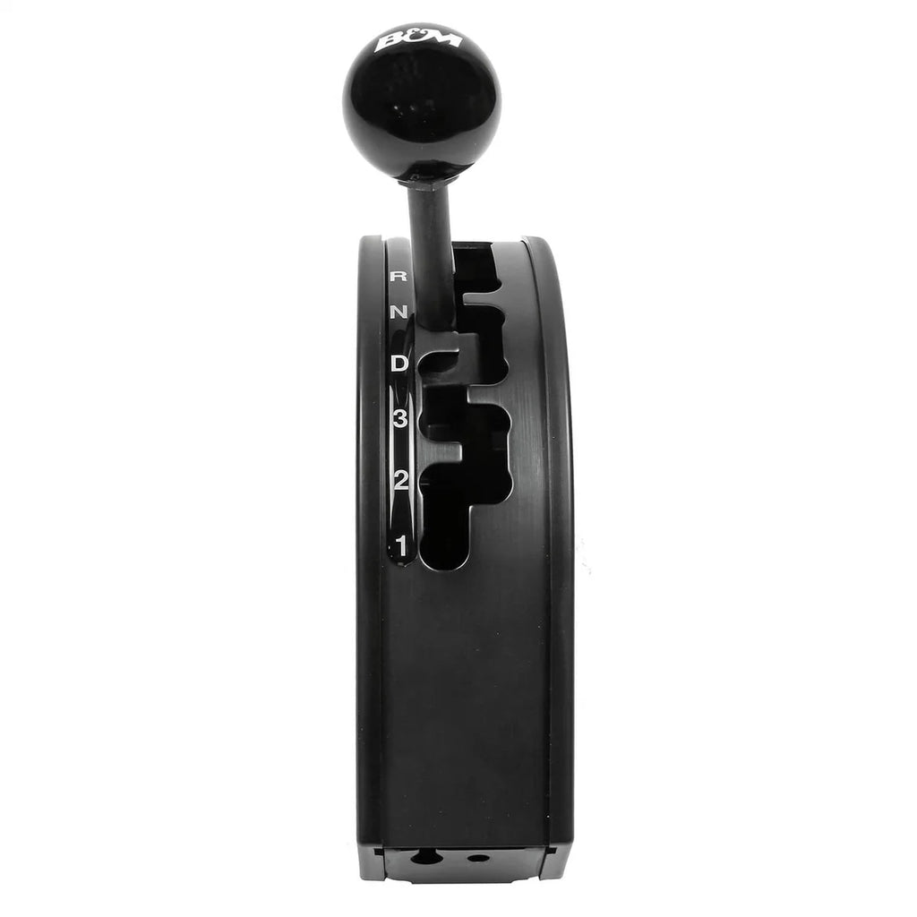 B&M 4-Speed GM Automatic Transmissions - Rear Cable Exit - Forward Shift Pattern 80902 - Side View