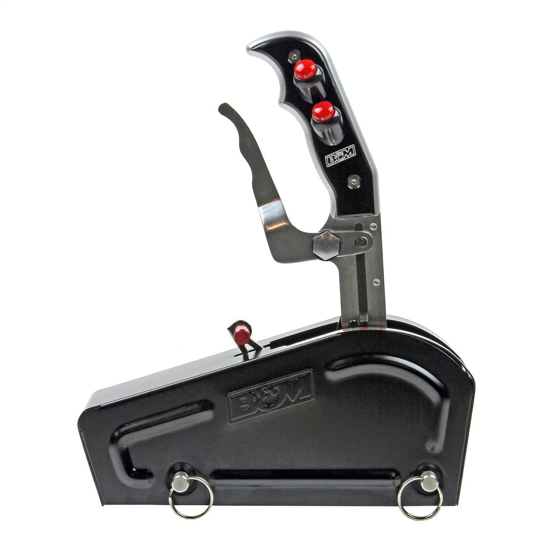 B&M B&M AUTOMATIC GATED SHIFTER - Dual Button MAGNUM GRIP PRO STICK - Two Tone 81104 - Side View