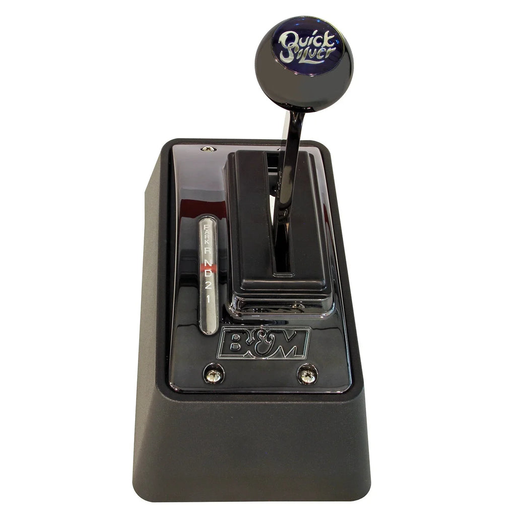 B&M B&M Automatic Ratchet Shifter - Quicksilver - Black 81683 - Side View