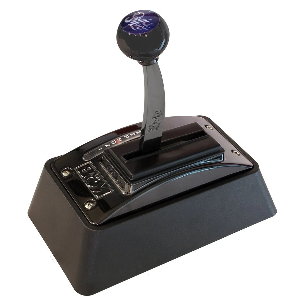 B&M B&M Automatic Ratchet Shifter - Quicksilver - Black 81683 - Back View