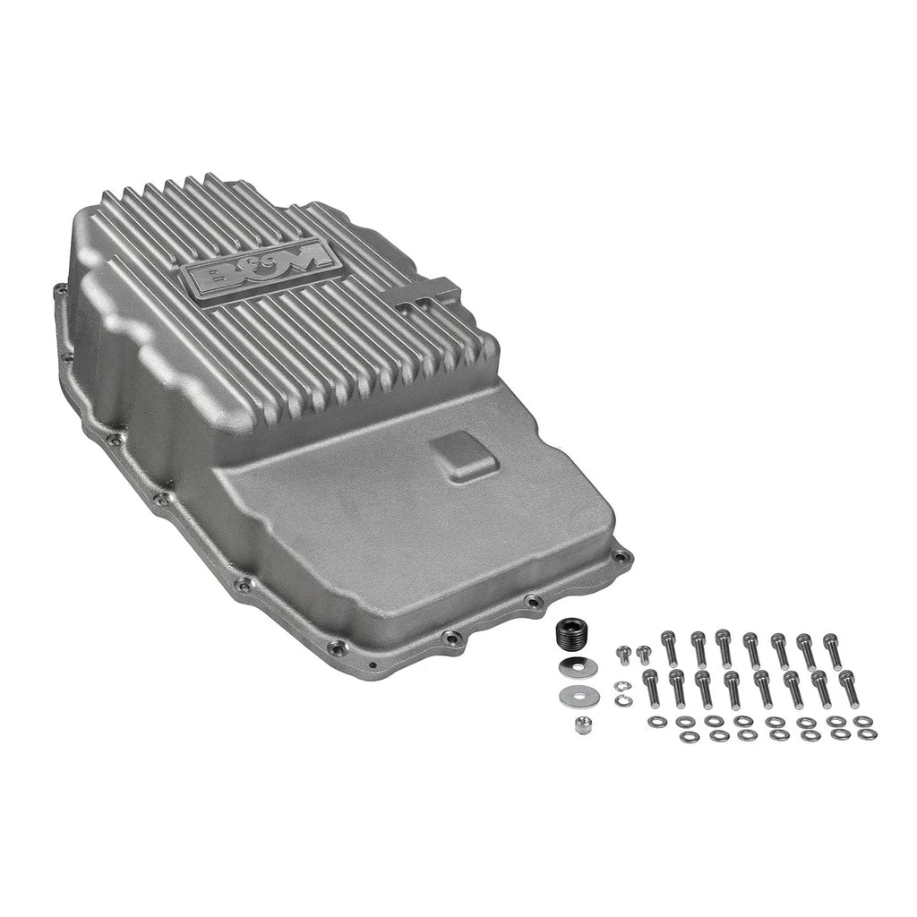 B&M B&M Hi-Tek Deep Transmission Pan - Aluminum - Side View