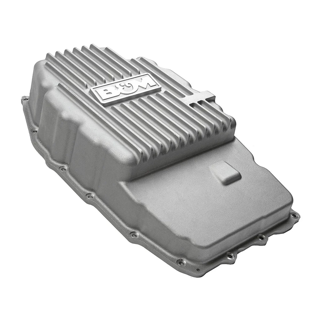 B&M B&M Hi-Tek Deep Transmission Pan - Aluminum - Installation View