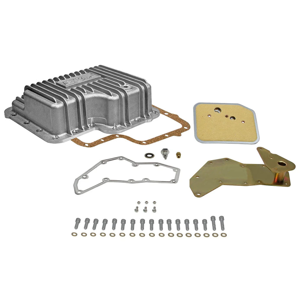 B&M B&M Hi-Tek Deep Transmission Pan - - Aluminum fits 1966-1996 Ford / Lincoln / Mercury - Side View