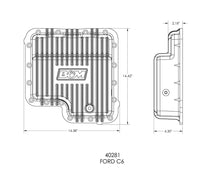 Load image into Gallery viewer, B&amp;M B&amp;M Hi-Tek Deep Transmission Pan - - Aluminum fits 1966-1996 Ford / Lincoln / Mercury - Back View