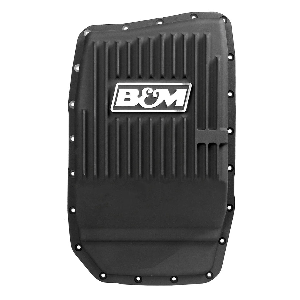 B&M B&M Hi-Tek Deep Transmission Pan - Black Aluminum fits 2009-2021 Ford F-150 / F-250 Super Duty - Main Product View