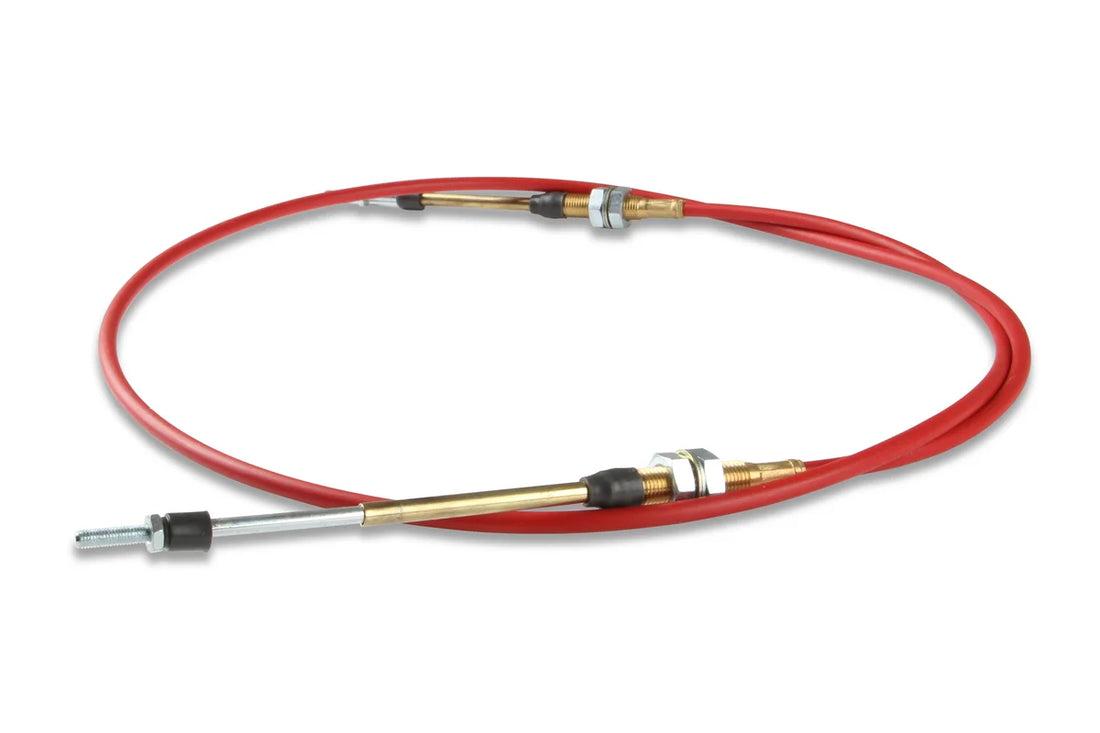 B&M B&M Performance Shifter Cable - 6-Foot Length Double Threaded Ends - Red - Detail View