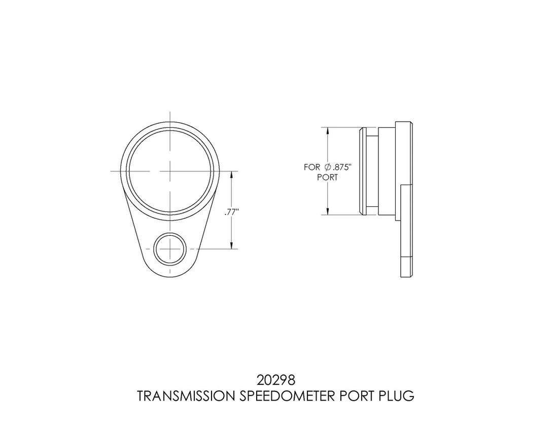 B&M B&M TRANSMISSION SPEEDOMETER PORT PLUG - Side View