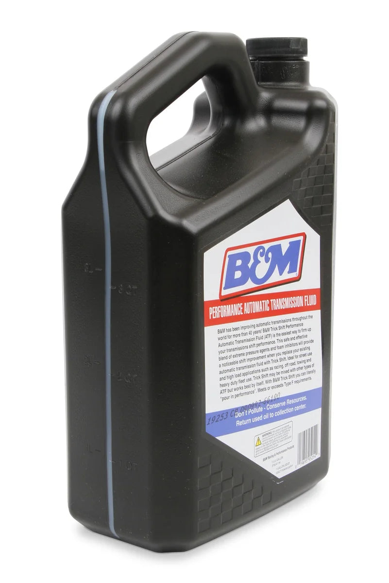 B&M B&M Trick Shift Automatic Transmission Fluid - 1 Gallon Bottle 80260 - Back View