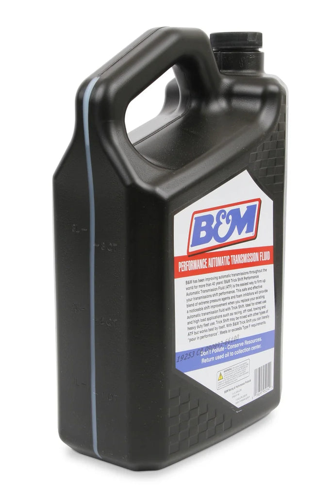 B&M B&M Trick Shift Automatic Transmission Fluid - 1 Gallon Bottle 80260 - Back View