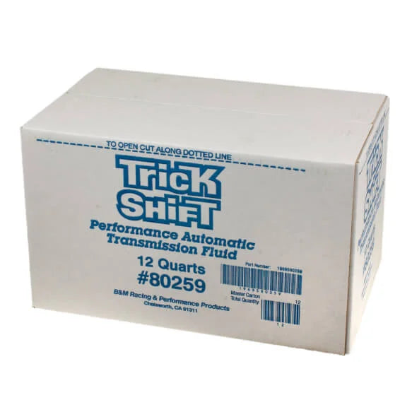 B&M B&M Trick Shift Automatic Transmission Fluid - Case of 12 Quart Bottles - Side View