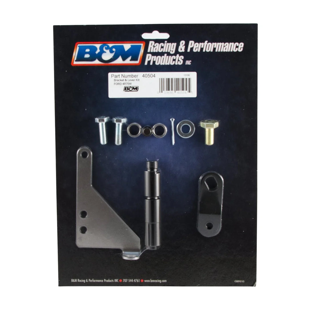 B&M Cable Bracket & Shift Lever Kit fits 1993-2011 Ford / Lincoln / Mercury - Side View