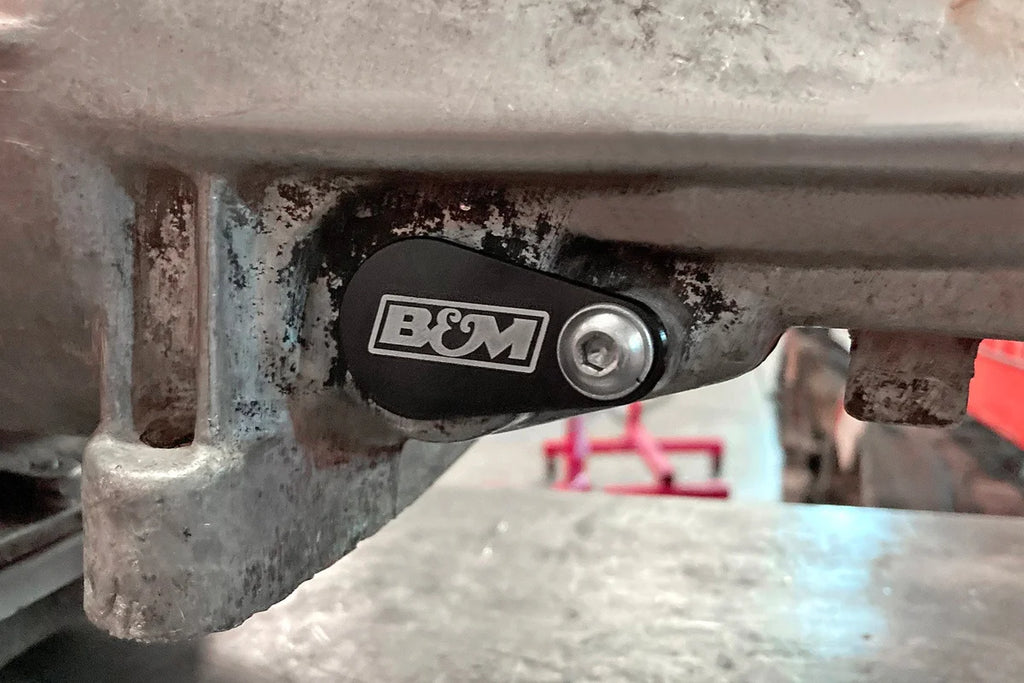 B&M Fits GM TH350, TH350c, Powerglide, Muncie M-20, and Aisin AY6 - Back View