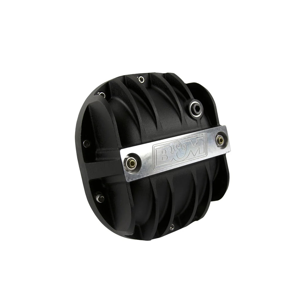 B&M Hi-Tek Aluminum Differential Cover - Black fits 1983-2014 Ford 8.8-inch - Check Fitment Details - Side View