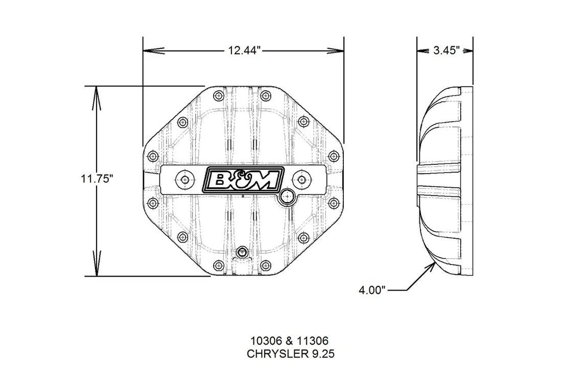 B&M Hi-Tek Aluminum Differential Cover - Installation View