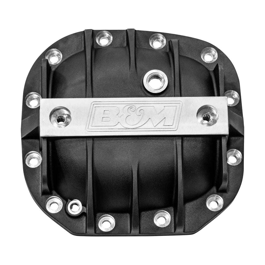 B&M Hi-Tek Aluminum Differential Cover - Black fits 2015-2024 Ford F-150 Super 8.8 - Main Product View