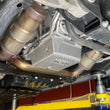 Load image into Gallery viewer, B&amp;M Hi-Tek Deep Heavy Duty Transmission Pan - Back View