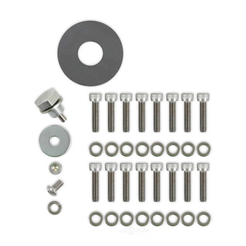B&M Hi-Tek Heavy Duty Deep Transmission Pan - 10L80 - Aluminum - Natural 70401 fits GM - Side View