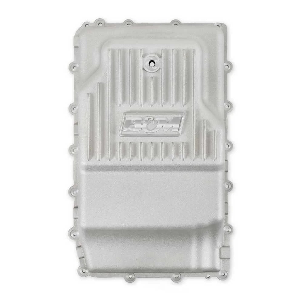 B&M Hi-Tek Heavy Duty Deep Transmission Pan - 10R80 - Aluminum - Natural 70400 fits 2023 Ford Expedition - Installation View