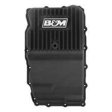 Load image into Gallery viewer, B&amp;M Hi-Tek Heavy-Duty Deep Transmission Pan - Aluminum - Black Anodized fits GM 10L80 - Main Product View