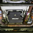 Load image into Gallery viewer, B&amp;M Hi-Tek Heavy-Duty Deep Transmission Pan - Aluminum - Black fits Ford 10R80 - Back View