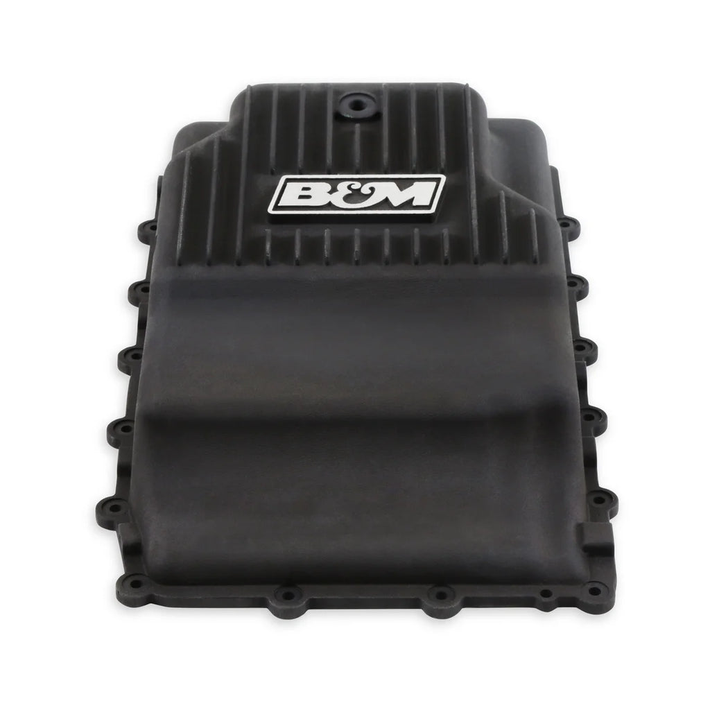 B&M Hi-Tek Heavy-Duty Deep Transmission Pan - Aluminum - Black fits Ford 10R80 - Additional View 5