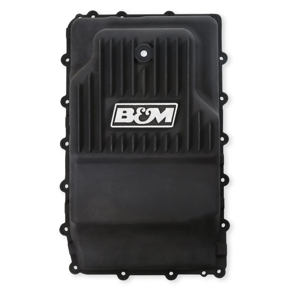 B&M Hi-Tek Heavy-Duty Deep Transmission Pan - Aluminum - Black fits Ford 10R80 - Additional View 8