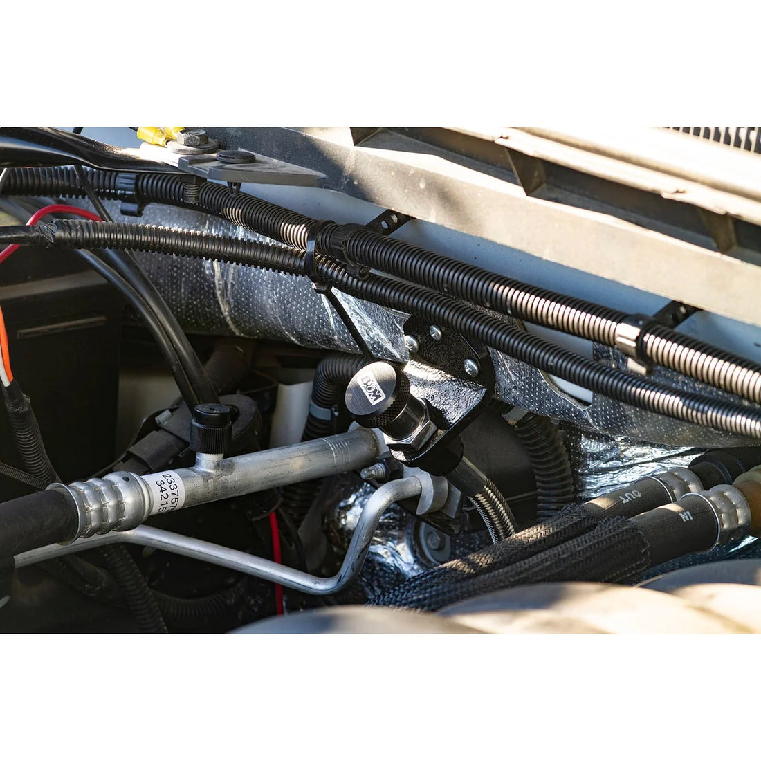 B&M Locking Auto Trans Dipstick & Tube - Installation View