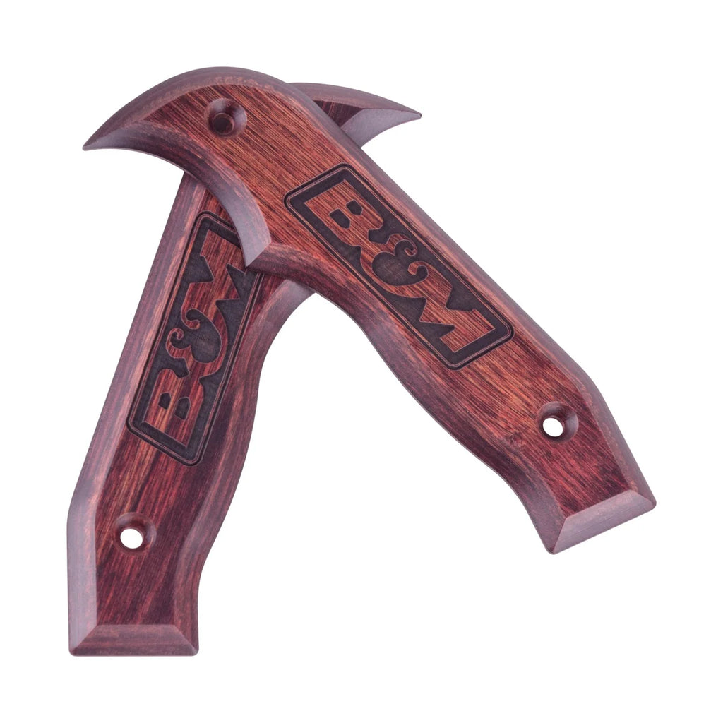 B&M Magnum Grip Side Plates - Rosewood - Detail View