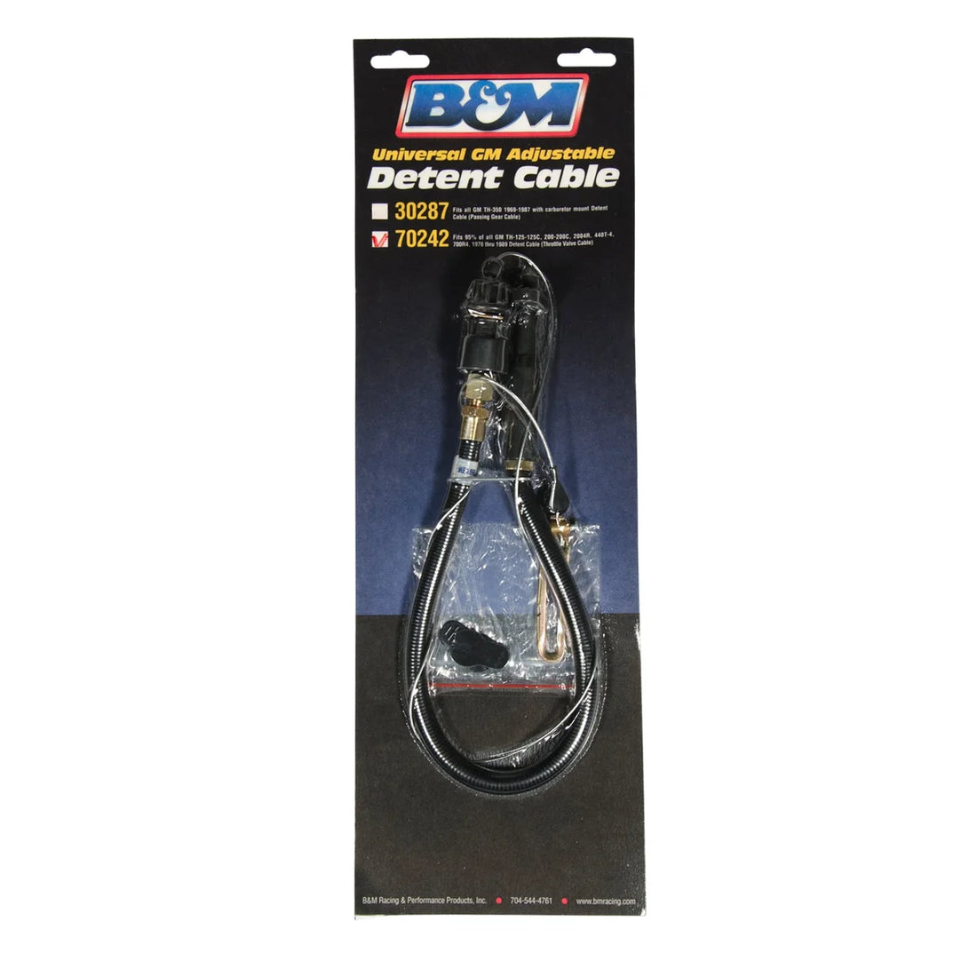 B&M Throttle Valve Cable, TH700R4 Transmission - Detail View