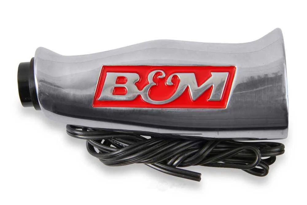 B&M Universal T-Handle - Brushed with 12V Switch 80658 - Back View